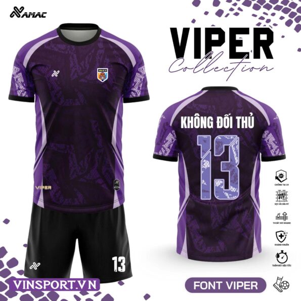 Bộ quần áo bóng đá Viper Amac Chính Hãng tím