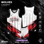 Bộ quần áo bóng rổ Wolves mẫu đồng phục thiết kế amac trắng hồng