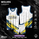 Bộ quần áo bóng rổ Wolves mẫu đồng phục thiết kế amac trắng hồng