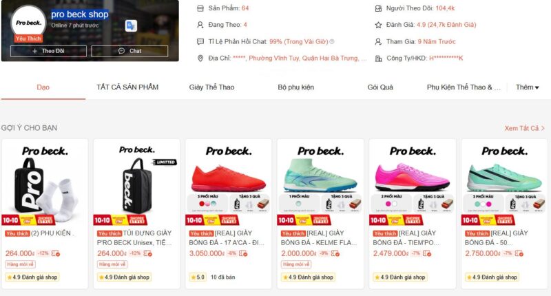 Pro beck shop online