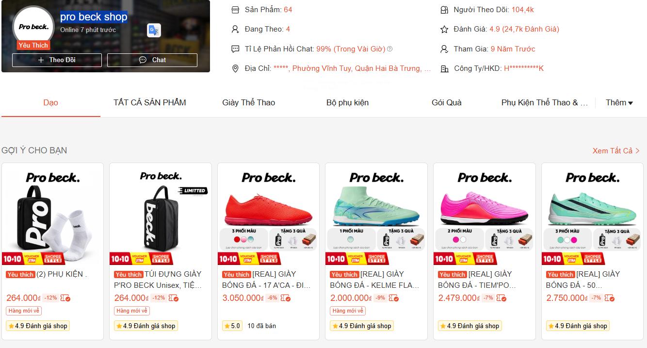 Pro beck shop online