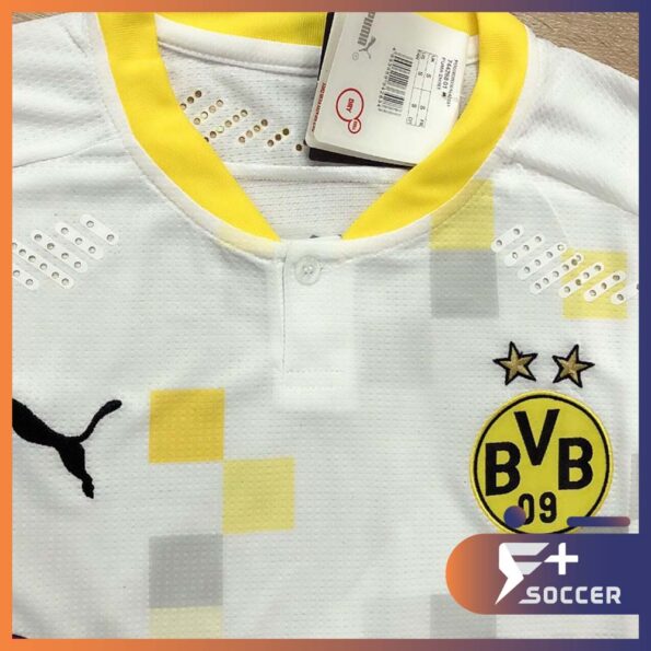 Super-k Bộ quần áo bóng đá CLB Borussia Dortmund (BVB trắng), sân khách 2020 - 2021 select