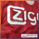 Áo bóng đá Ajax Ziggo đỏ loang trắng logo thêu poly mè thái cao cấp 1