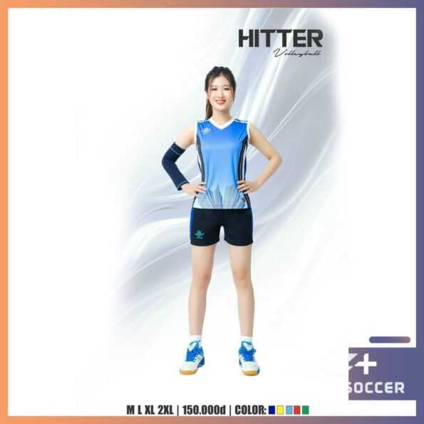 bộ quần áo đấu bóng chuyền hitter xanh lam giá rẻ , nhận in ấn ship toàn quốc