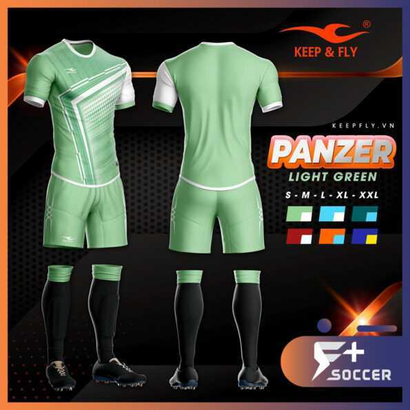 Bộ quần áo bóng đá tự chọn chính hãng keep fly mẫu panzer xanh nõn chuối light green