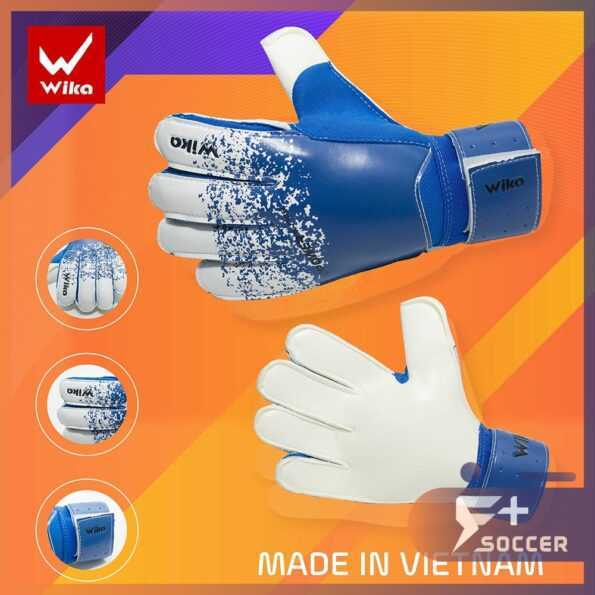 Găng bao tay thủ môn không xương bán cao cấp chính hãng Wika Việt Nam màu xanh lam biển 2