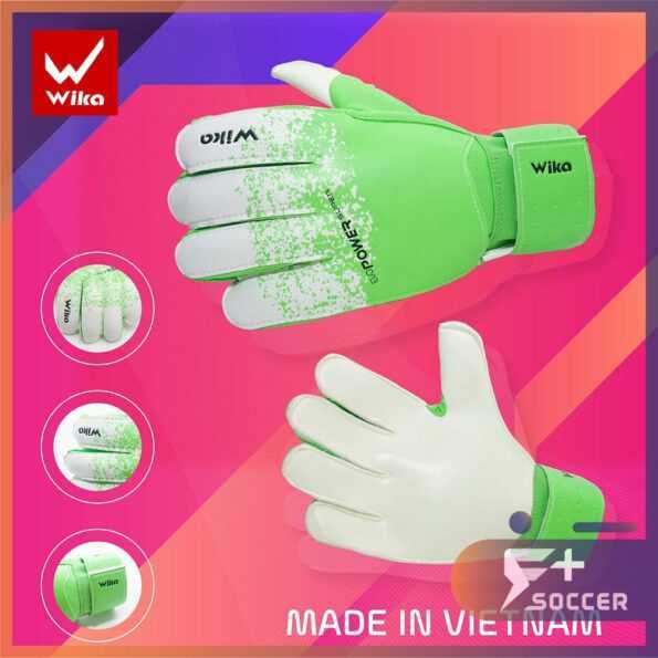 Găng bao tay thủ môn không xương bán cao cấp chính hãng Wika Việt Nam xanh lá