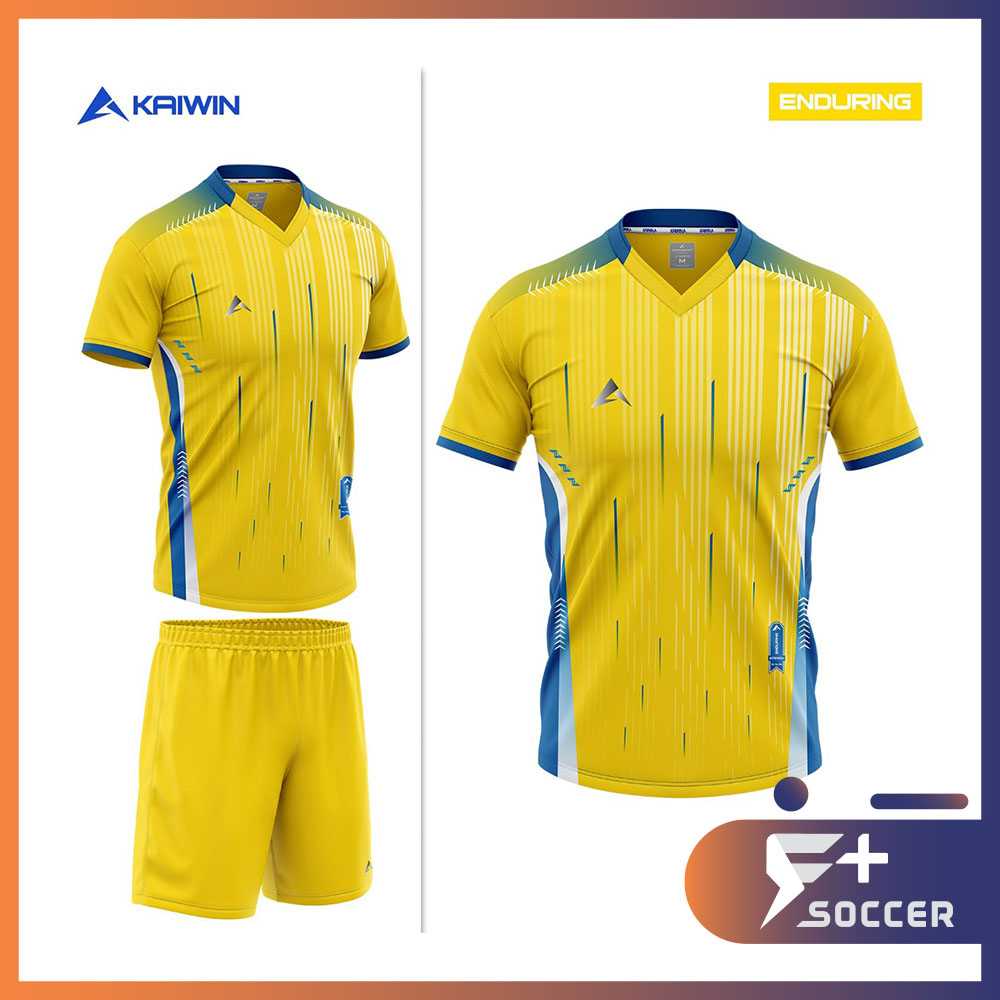 Bộ quần áo bóng đá thể thao Enduring chính hãng Kaiwin Sport vàng