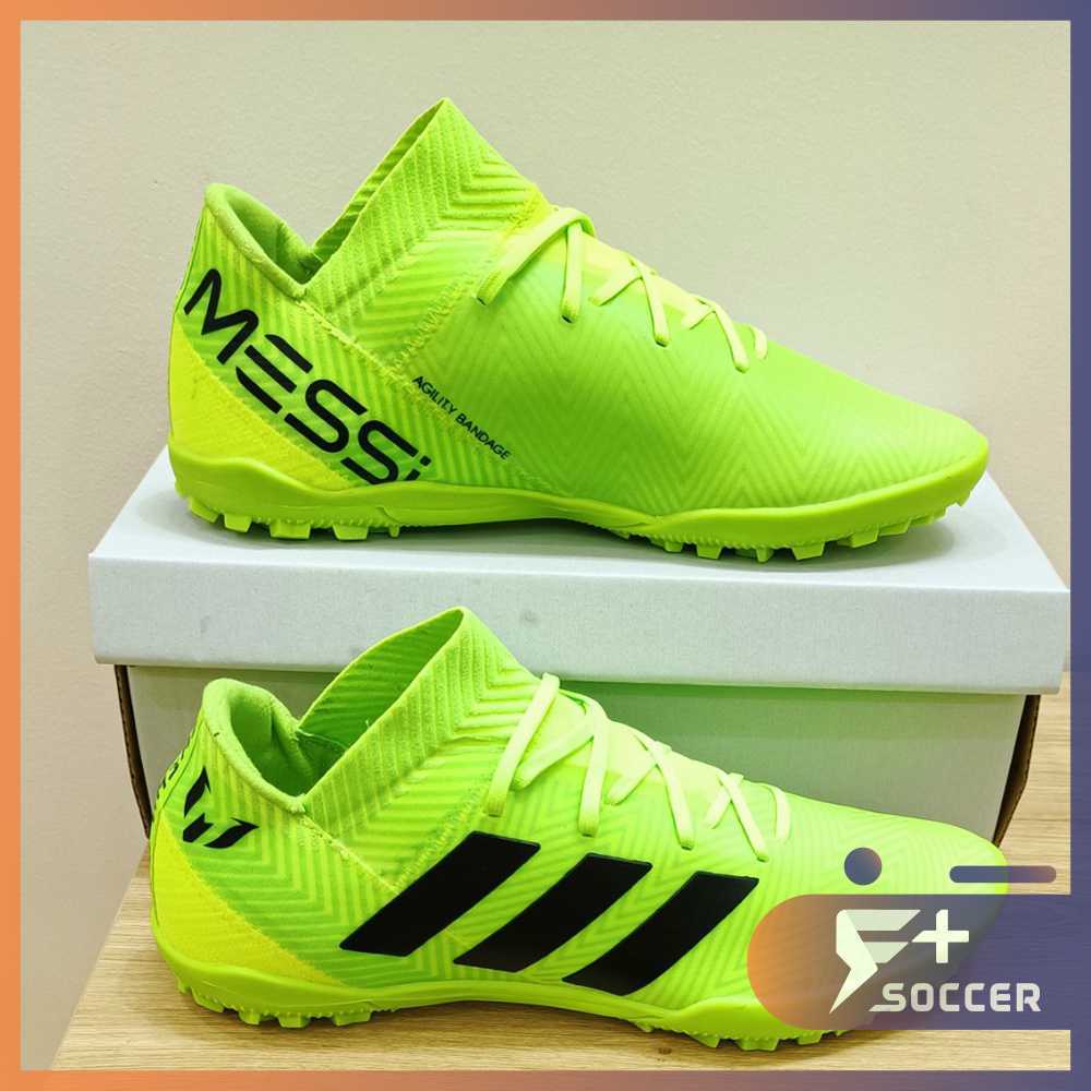 Giày đá bóng sân cỏ nhân tạo Adidas Nemezi z 18.1 FG messi xanh lá vạch đen 3