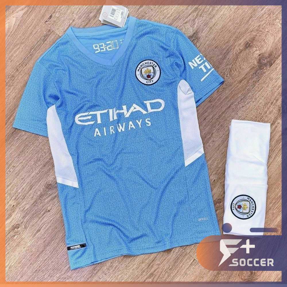 SF Bộ quần áo bóng đá clb Manchester City mới nhất xanh