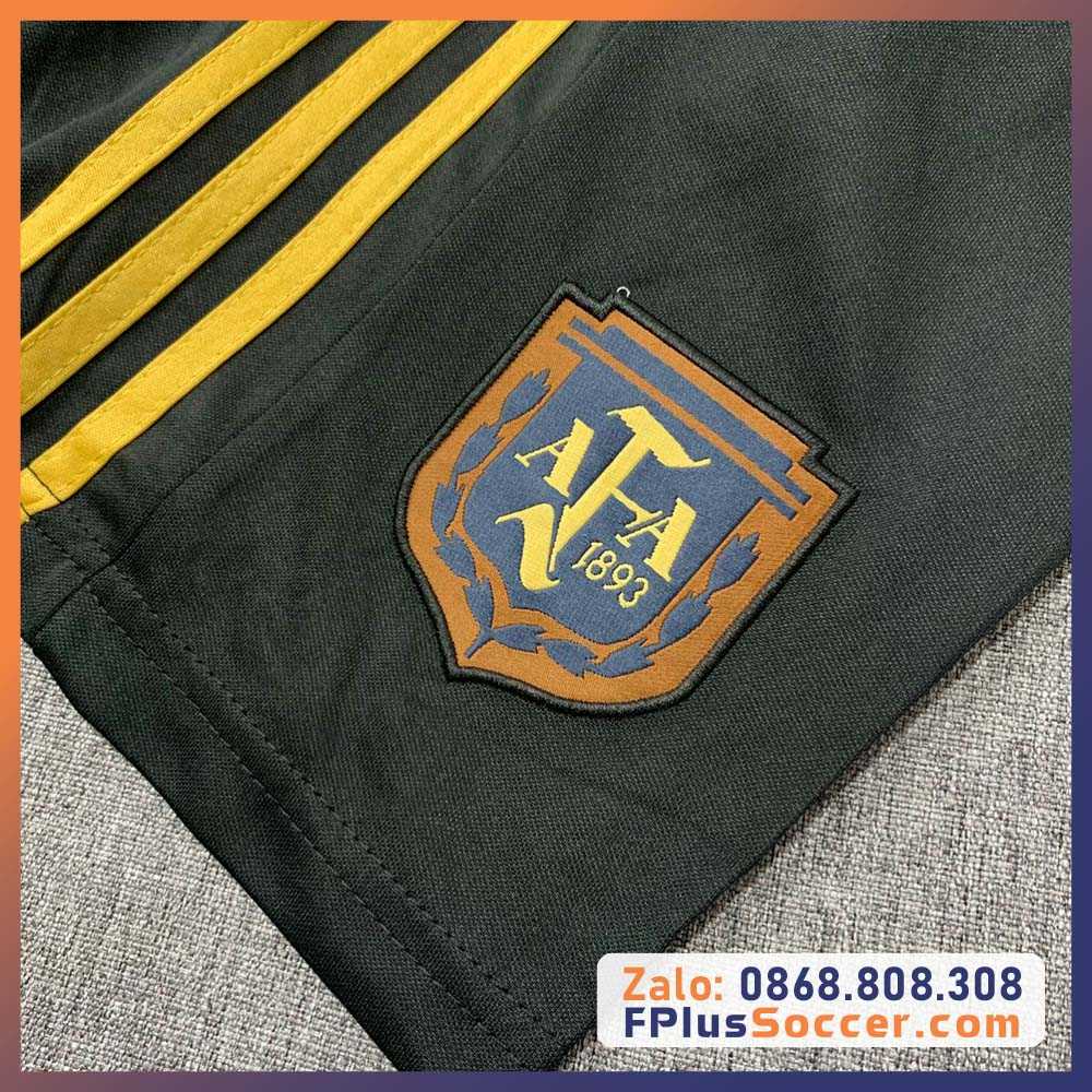 Bộ quần áo đá bóng đội tuyển bóng đá argentina jersey 2021 bản kỷ niệm messi vàng in hoạ tiết bản đồ 1