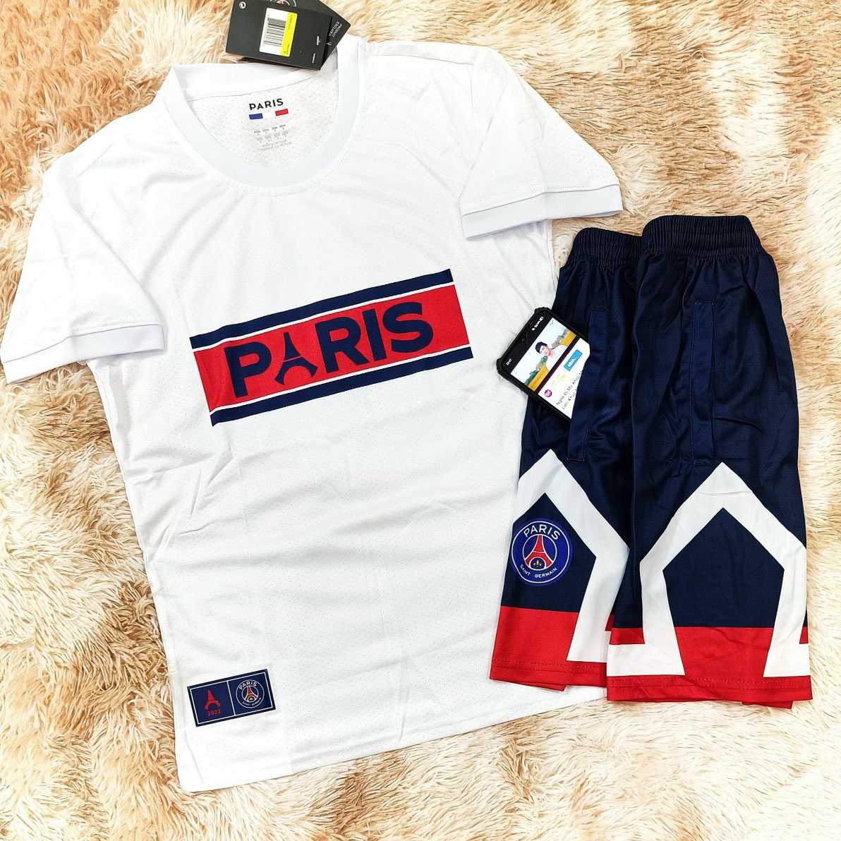 Bộ sưu tập quần áo thể thao thời trang paris psg quần có túi logo thêu cao cấp đẹp
