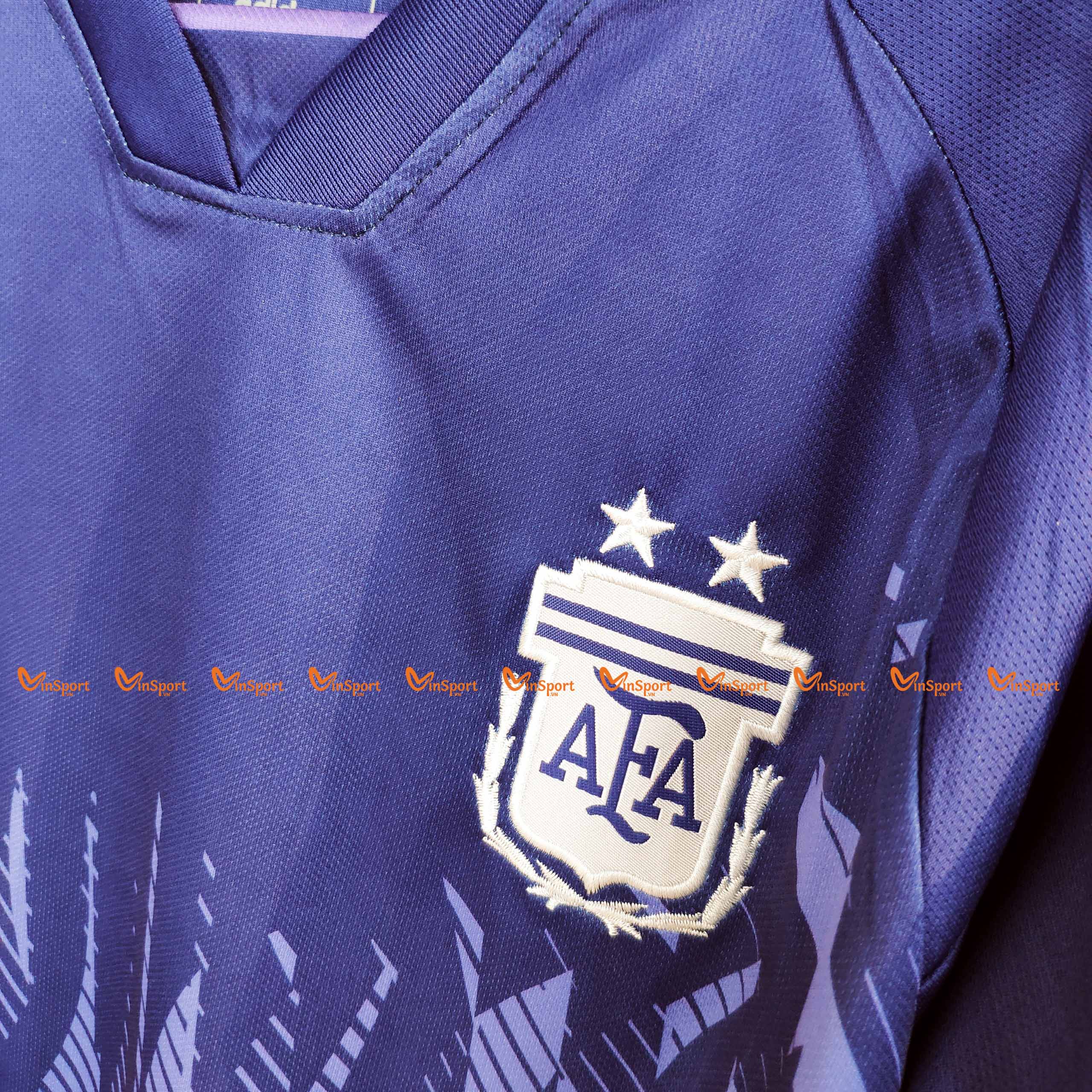 Bộ quần áo đá bóng đội tuyển Argentina jersey 2022 2023 sân khách màu tím violet 22-23 1