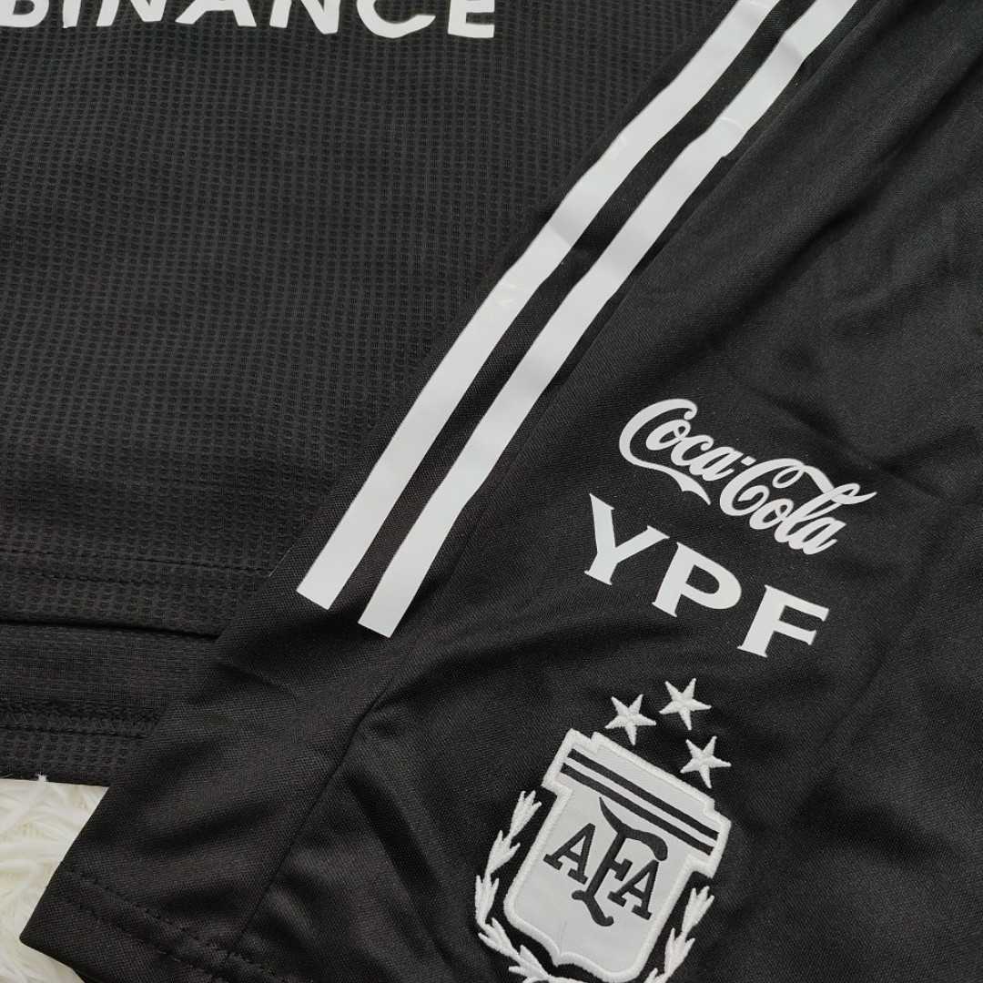 Bộ quần áo đội tuyển Argentina màu đen bản đặc biệt coca cola ypf binace logo thêu 3 sao mới 3