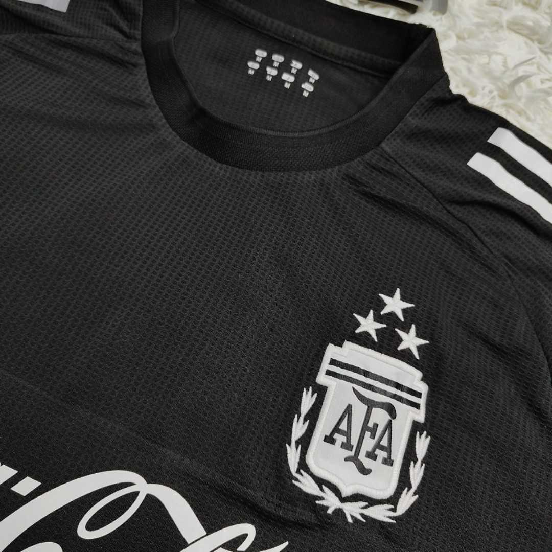 Bộ quần áo đội tuyển Argentina màu đen bản đặc biệt coca cola ypf binace logo thêu 3 sao mới 1