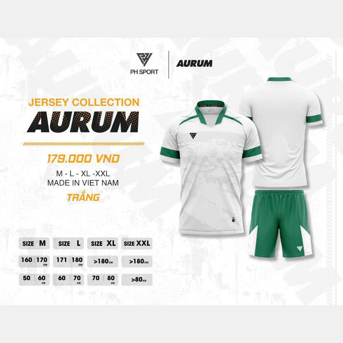 Bộ quần áo bóng đá phủi thiết kế áo đá banh Aurum chính hãng PH-Sport nhiều màu xanh biển