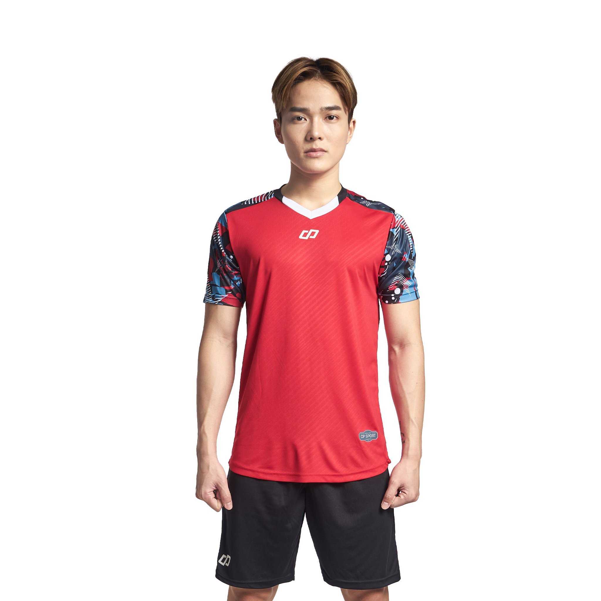 Bộ quần áo bóng đá phủi thiết kế áo đá banh chính hãng CP Sport Jupiter nhiều màu đỏ 1