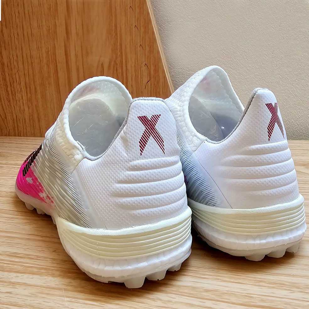 Giày bóng đá adidas x19.1 màu hồng trắng bản cao cấp nhẹ da mềm mới phù hợp với chân bè 1
