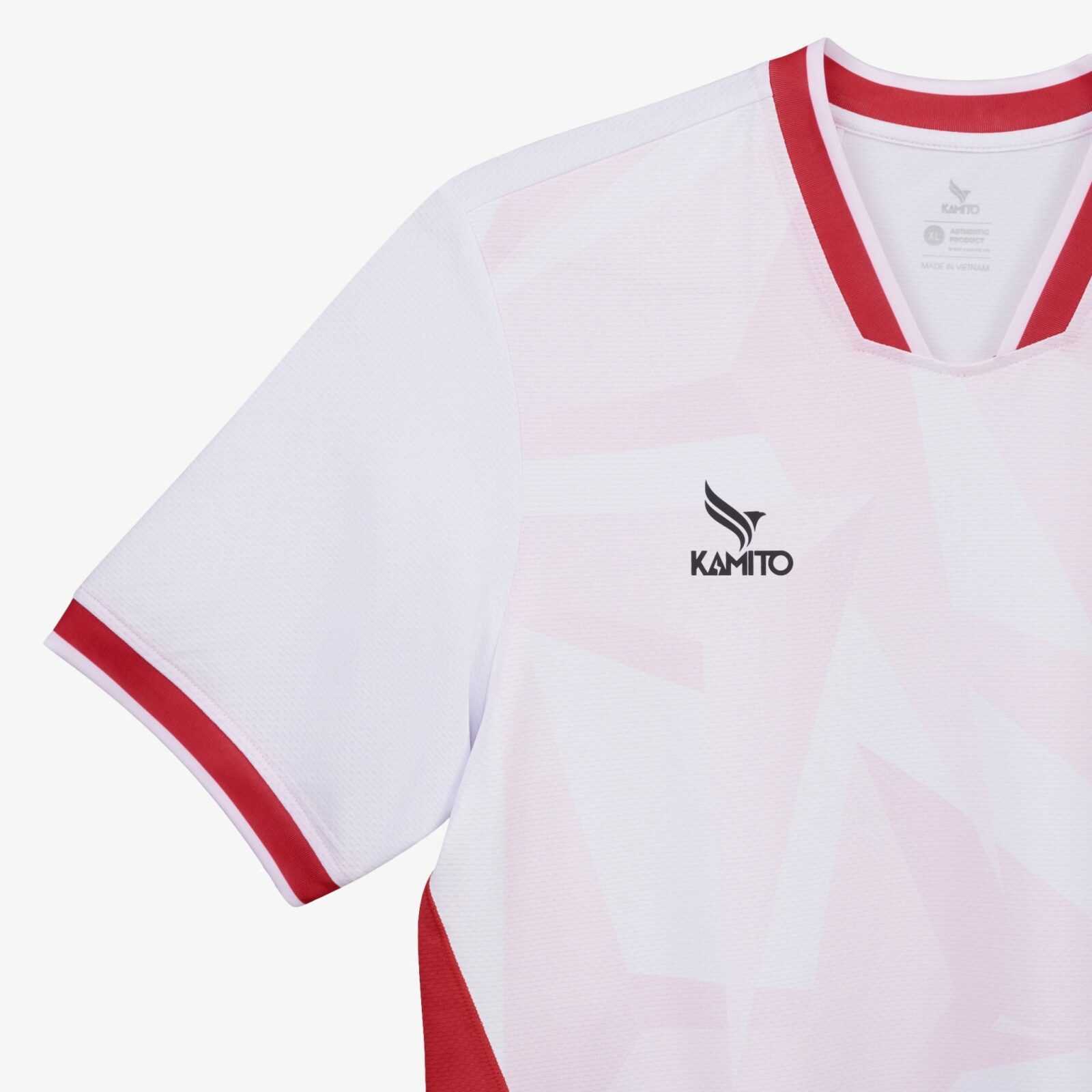 Bộ quần áo đá banh mẫu thiết kế câu lạc bộ bóng đá Công An Hà Nội CAHN bản trơn không in ấn chính hãng Kamito màu đỏ