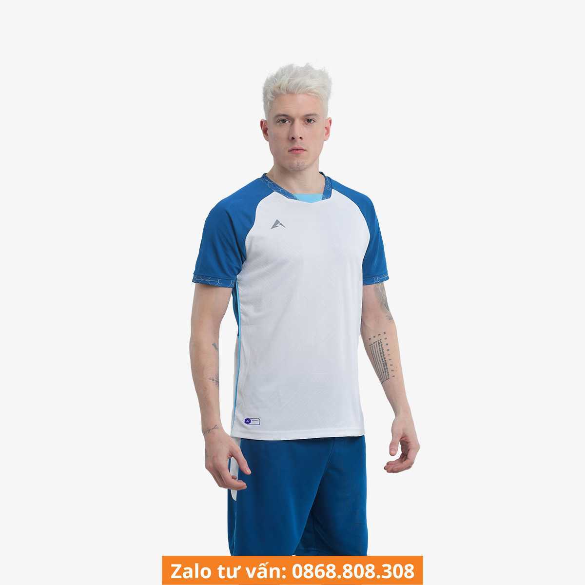 Bộ quần áo đá bóng Kaiwin RIDER mới chính hãng giá rẻ vải thun nhiều màu xanh biển 1