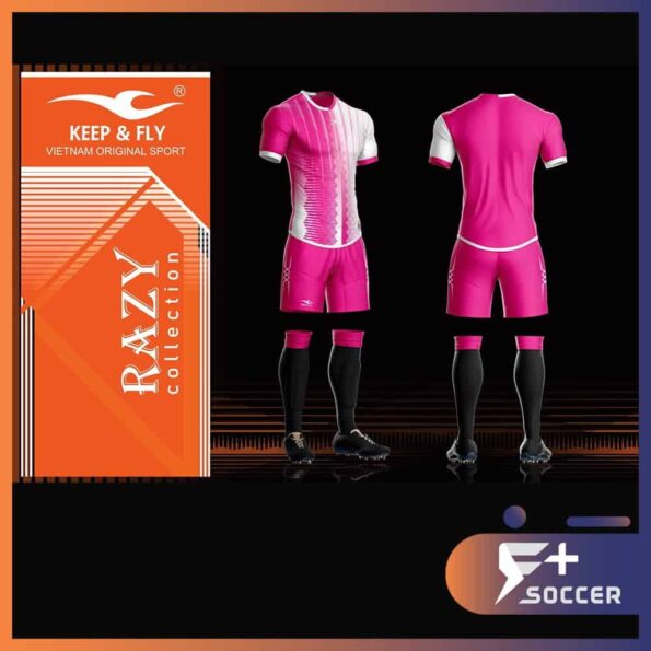 áo bóng đá chính hãng keep & fly khung hồng