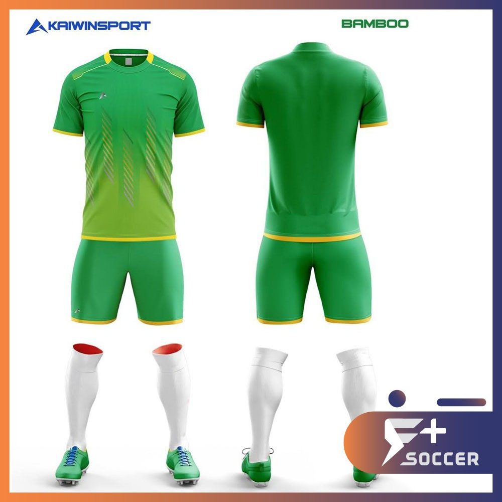 Áo bóng đá không logo kaiwinsport, do fplus soccer phân phối và cung cấp xanh