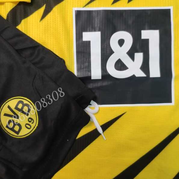 Bộ quần áo đá banh bóng đá BVB Borussia dortmund 1&1 logo thêu jersey 2020 2022 màu vàng 5