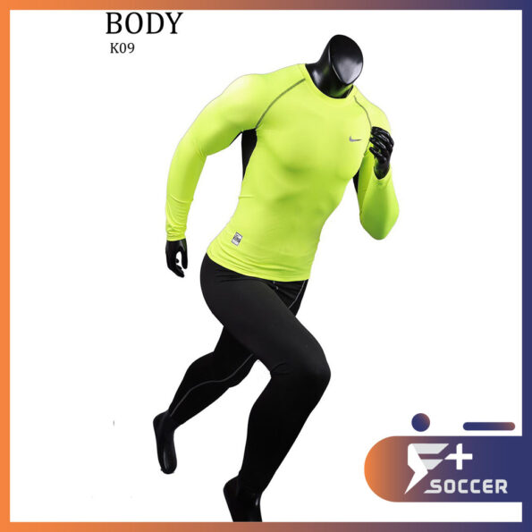 Bộ quần áo body giữ nhiệt nike fplus soccer vàng
