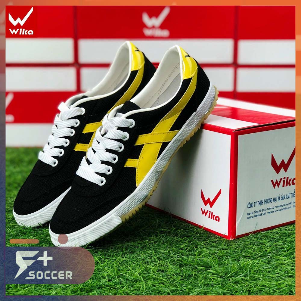 Giày thể thao Warrior WIKA Bata Ultra 2 Chính Hãng mới 2020, xài đa mục đích chơi thể thao, đá bóng, đánh cầu, bóng chuyền đen vàng