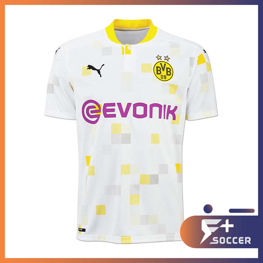 Super-k Bộ quần áo bóng đá CLB Borussia Dortmund (BVB trắng), sân khách 2020 - 2021