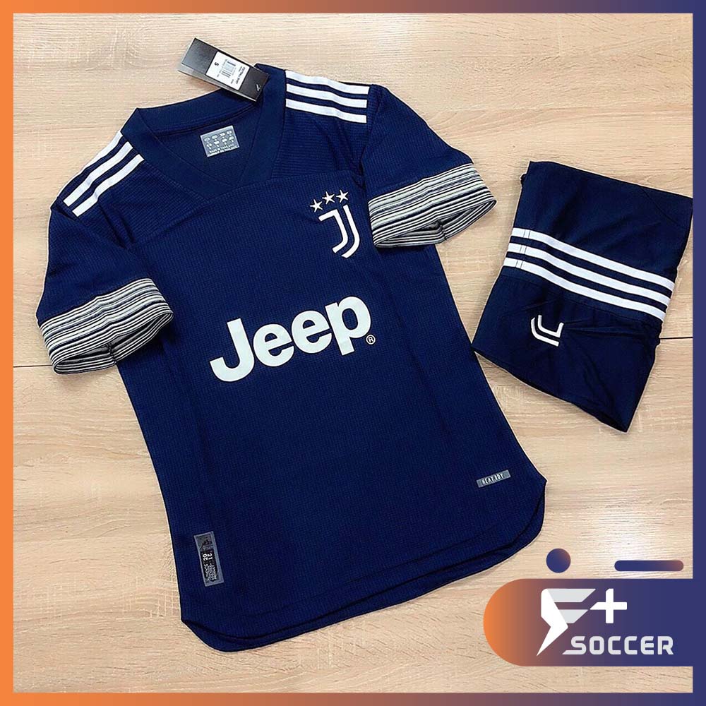 Bộ quần áo bóng đá, áo đấu CLB Juventus sân khách xanh đen 2020 2021 fplus soccer