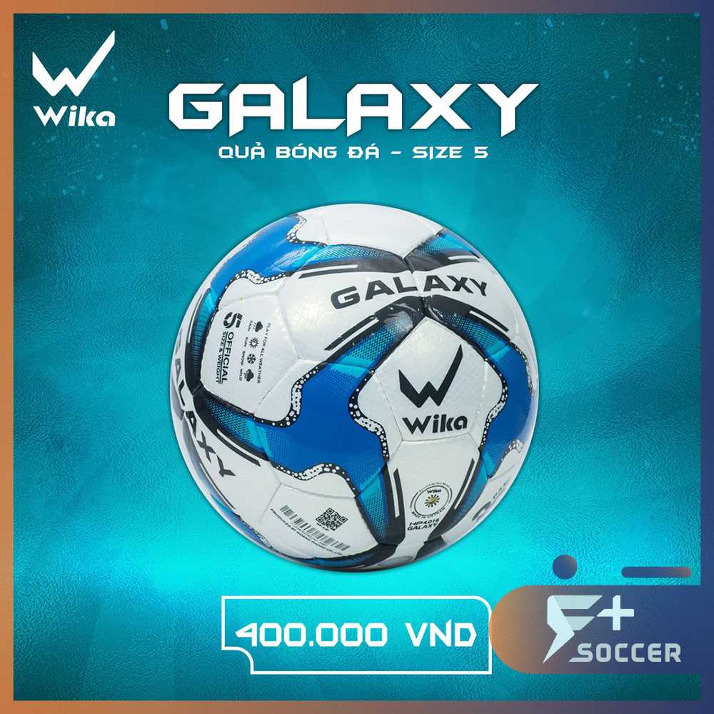 Mua bóng đá chính hãng wika galaxy xanh biển lam lơ size số 5 giá rẻ , banh đá sân nhân tạo chuyên nghiệp chuẩn fifa sân 11 người tại hà nội