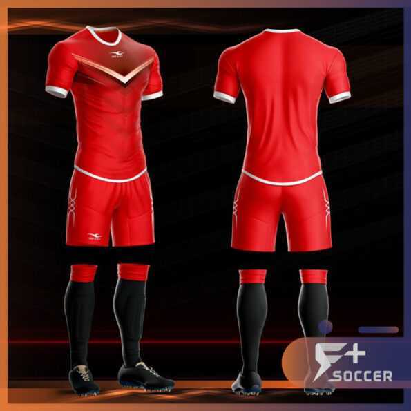 Bộ quần áo bóng đá áo đá banh chính hãng keep fly việt nam monter đỏ