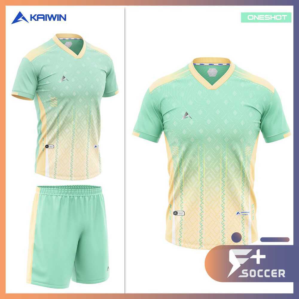 Bộ quần áo bóng đá áo thể thao OneShot chính hãng kaiwin sport việt nam xanh lá