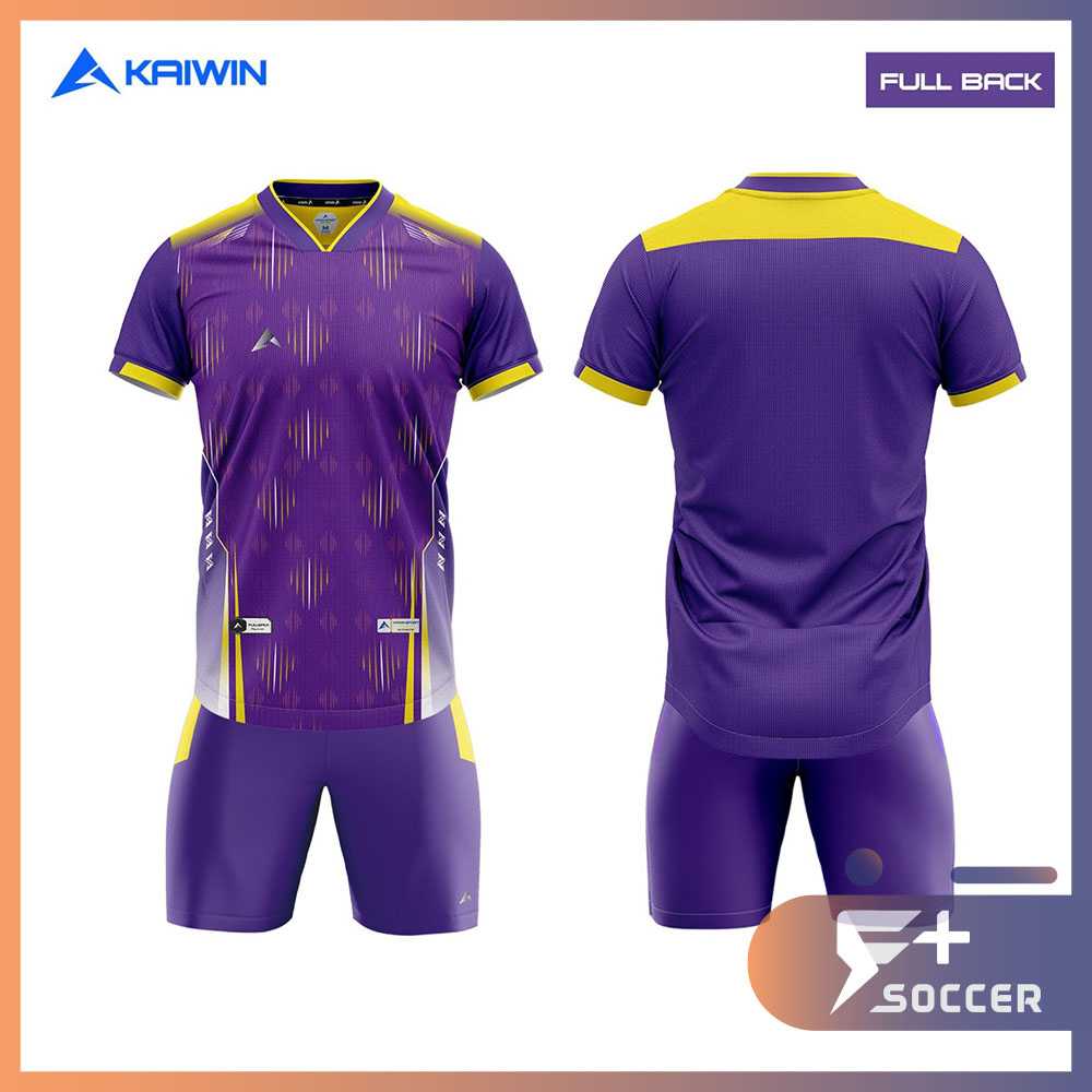 Bộ quần áo bóng đá fullback chính hãng kaiwin sport việt nam tím lam