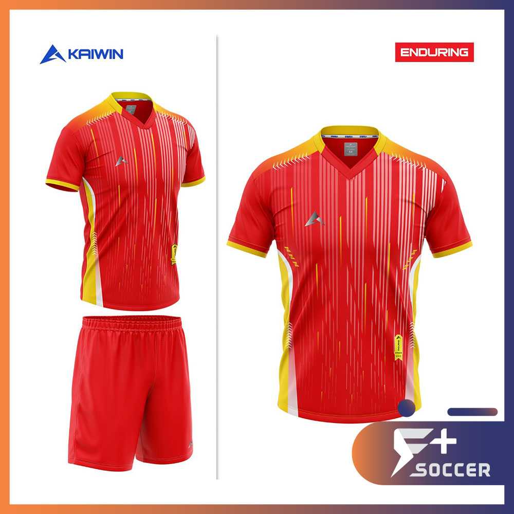 Bộ quần áo bóng đá thể thao Enduring chính hãng Kaiwin Sport Đỏ