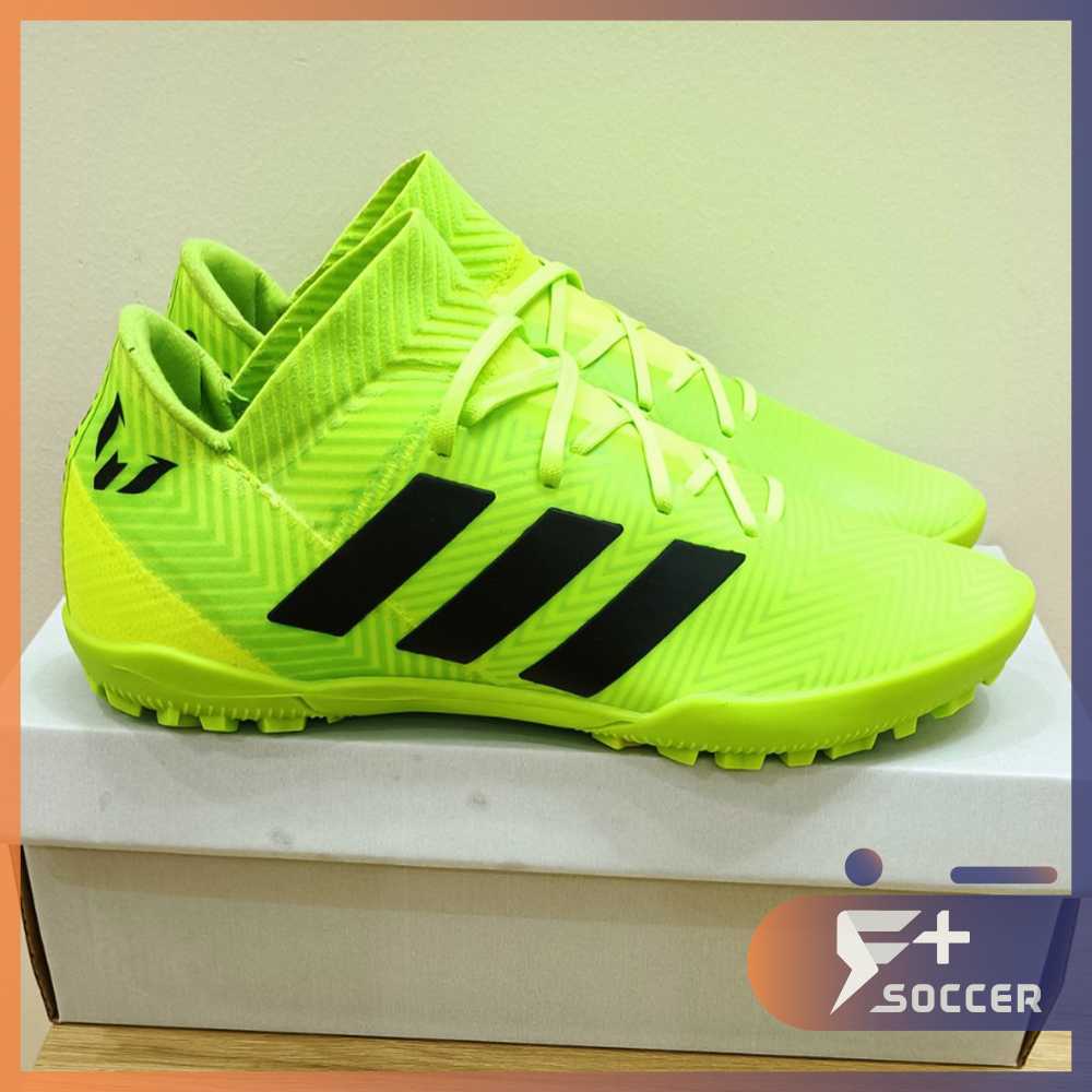 Giày đá bóng sân cỏ nhân tạo Adidas Nemezi z 18.1 FG messi xanh lá vạch đen 2