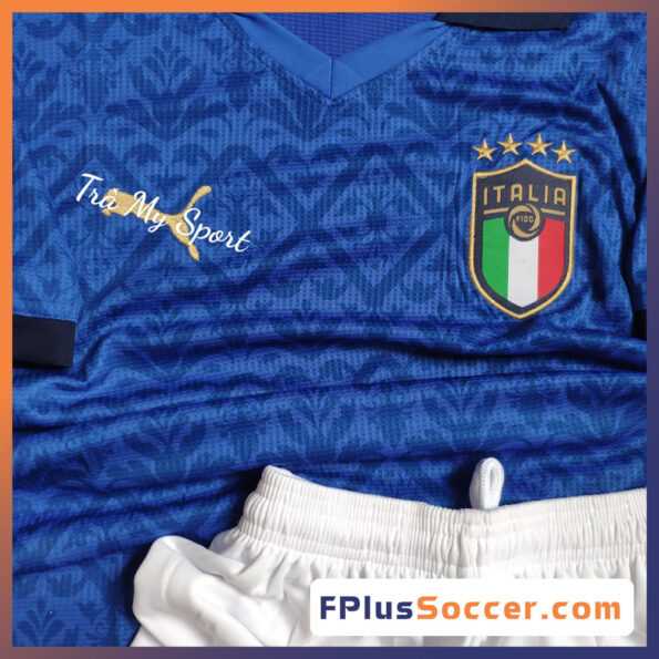 Mua bộ quần áo bóng đá đội tuyển ý italia đầy đủ logo thêu ouma xanh biển đậm giá rẻ 4