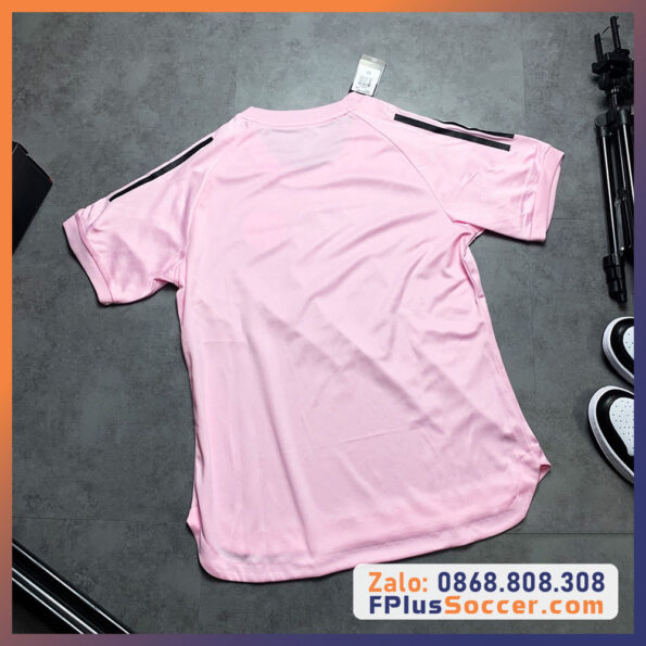 Bộ quần áo bóng đá clb câu lạc bộ miami vải mè thái màu hồng trắng quần đen web 3