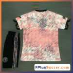 Bộ quần áo bóng đá thi đấu thể thao clb câu lạc bộ Inter miami vải mè thái màu hồng trắng quần đen 1