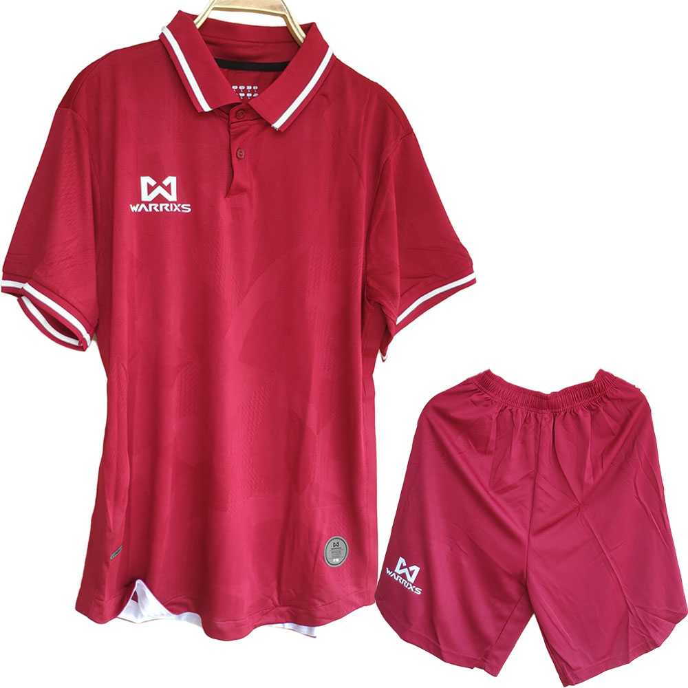 Bộ quần áo polo thể thao acrra warrix super fex thái lan phù hợp làm áo đội áo team lớp đồng phục công ty màu đỏ