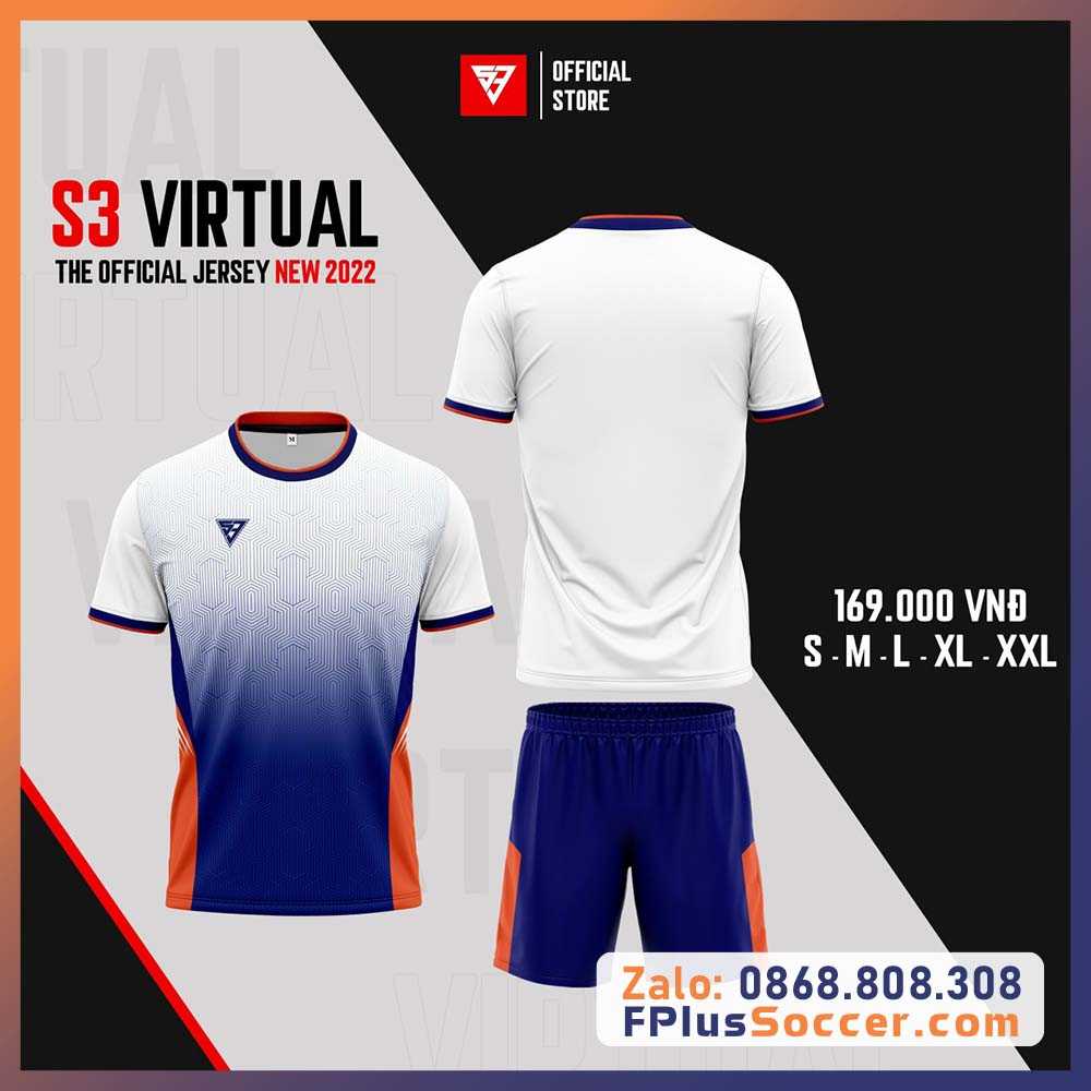 Bộ quần áo thể thao đá bóng s3 virtual the official jersey new 2022 chính hãng giá rẻ