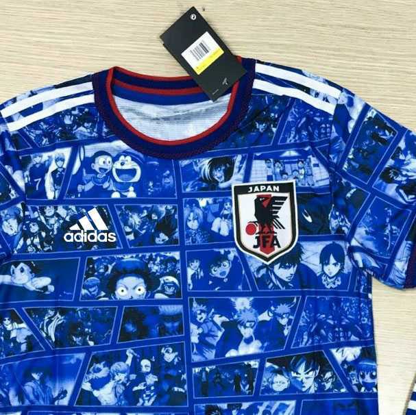 Bộ quần áo đội tuyển Nhật Bản 22 23 anime in hình doraemon conan 2022 2023 gai thái xanh biển 1
