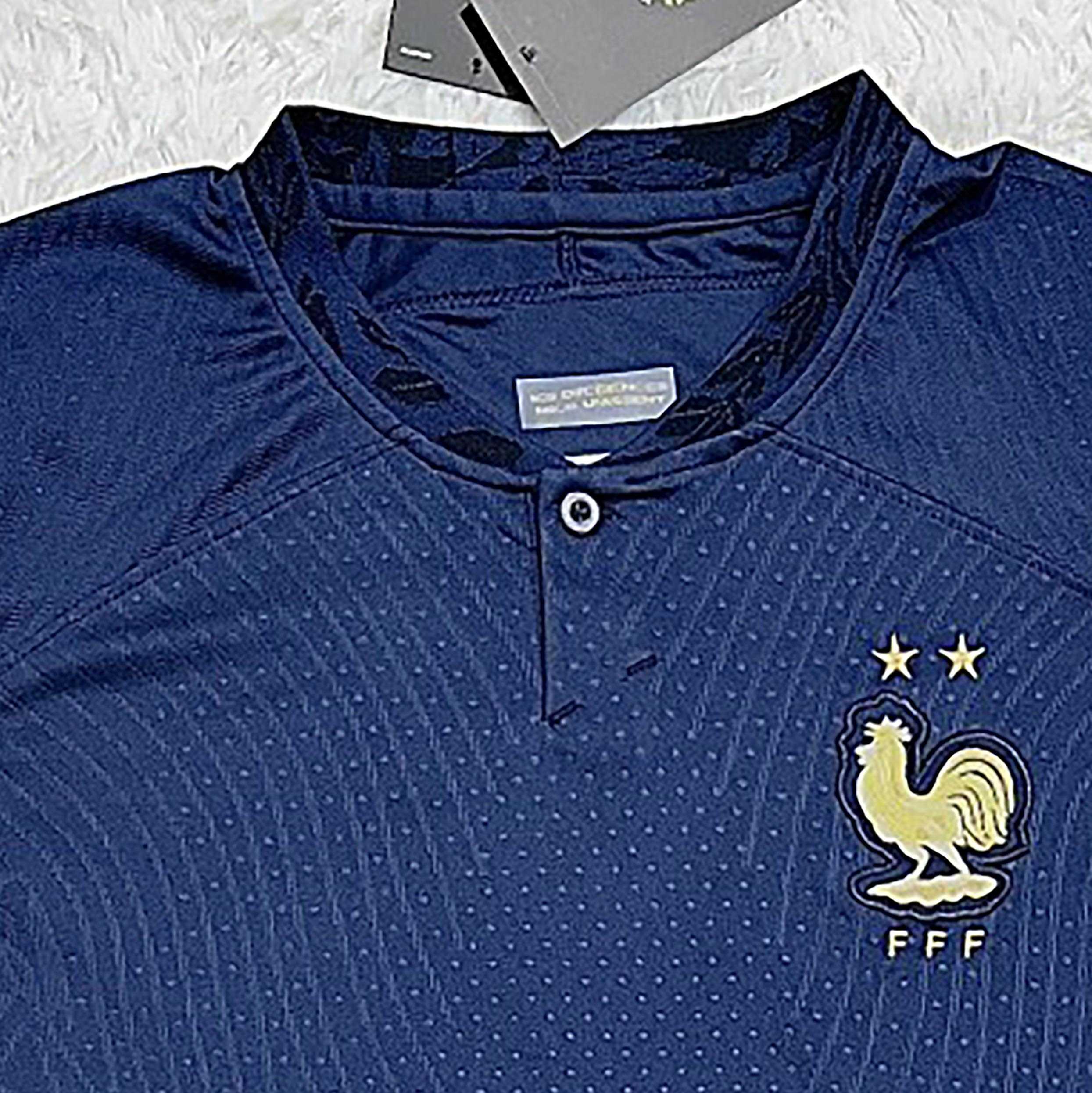 Bộ quần áo đá banh đội tuyển bóng đá Pháp world cup 2022 vải thái mới nhất mùa 22 23 xanh đen tím than 1