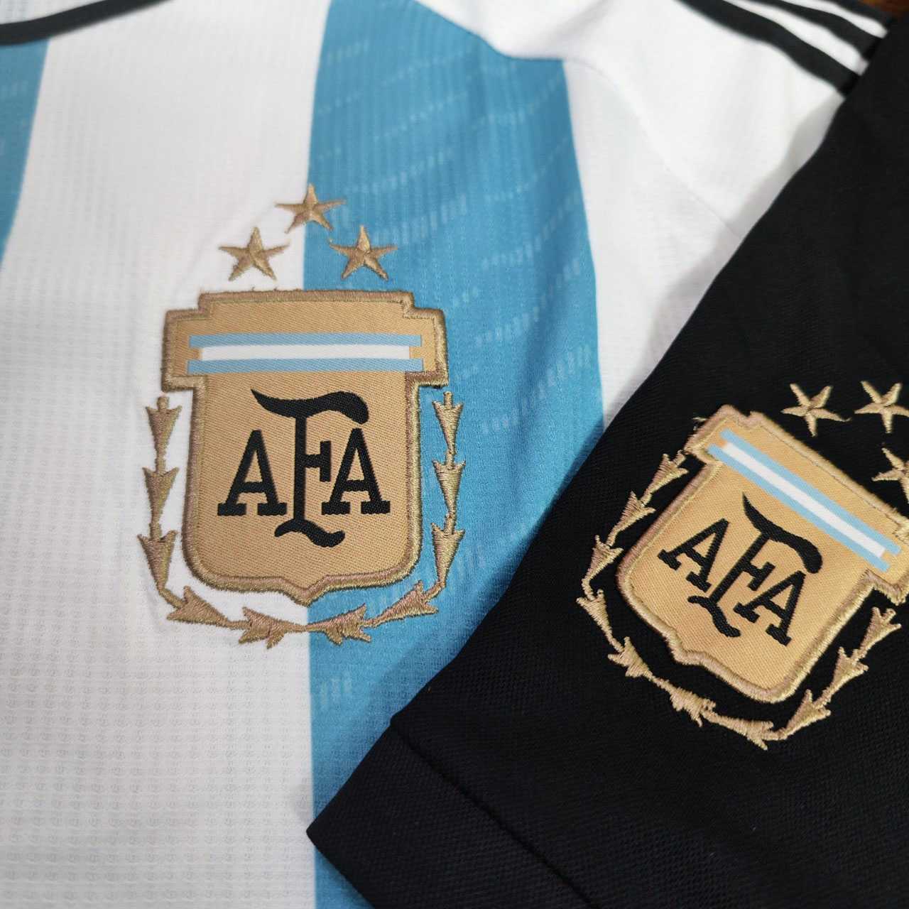 Bộ quần áo đá banh đội tuyển bóng đá Argentina 3 sao jersey sân nhà vô địch world cup 2022 2