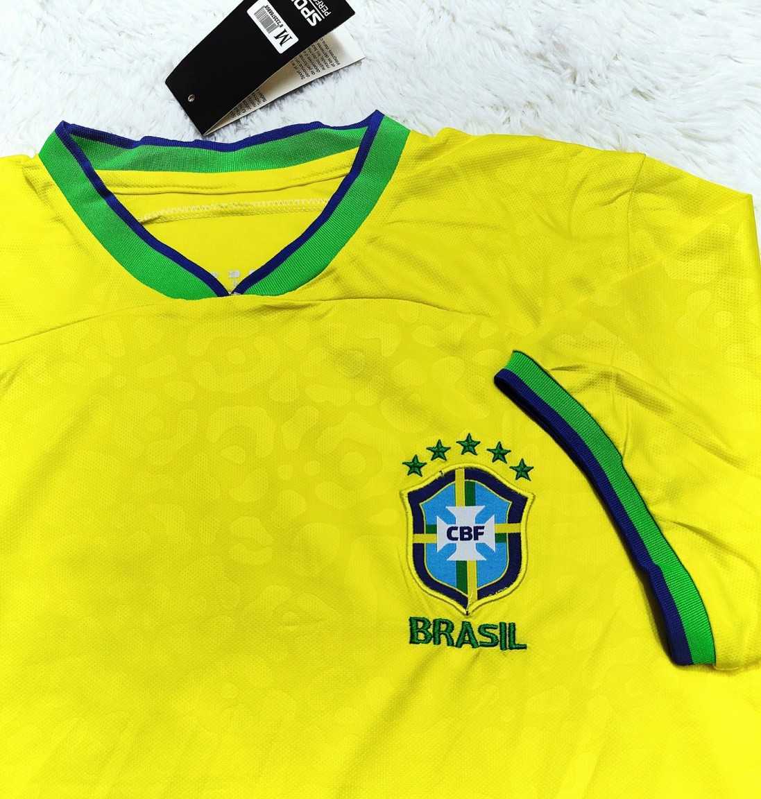 Bộ quần áo đá banh đội tuyển bóng đá brazil world cup 2022 vải thái mới nhất mùa 22 23 vàng xanh 3