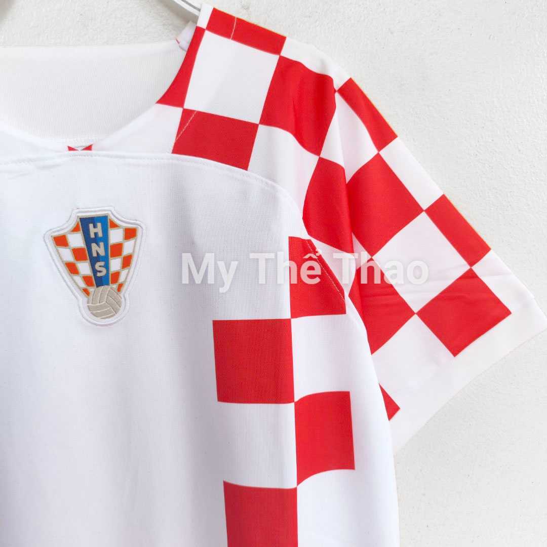 Bộ quần áo đá banh đội tuyển bóng đá croatia hns jersey sân nhà wolrd cup 2022 đỏ trắng