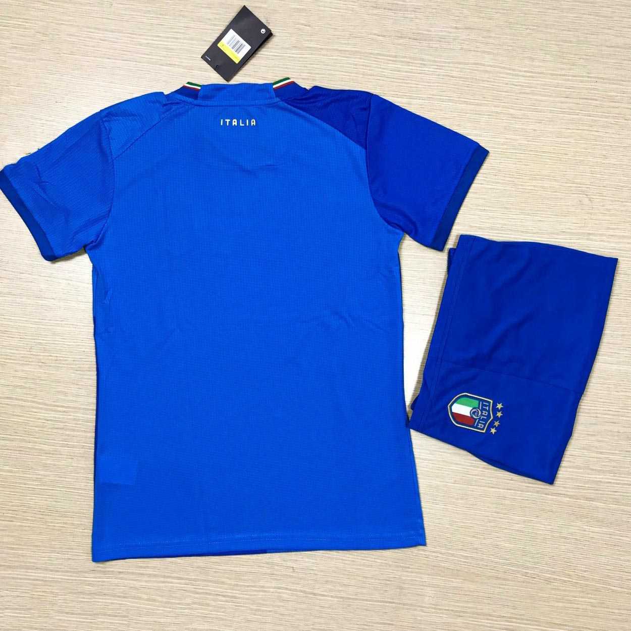 Bộ quần áo đá bóng đội tuyển ý italia blue xanh biển sân nhà mùa 22 23 năm 2022 2023 logo thêu