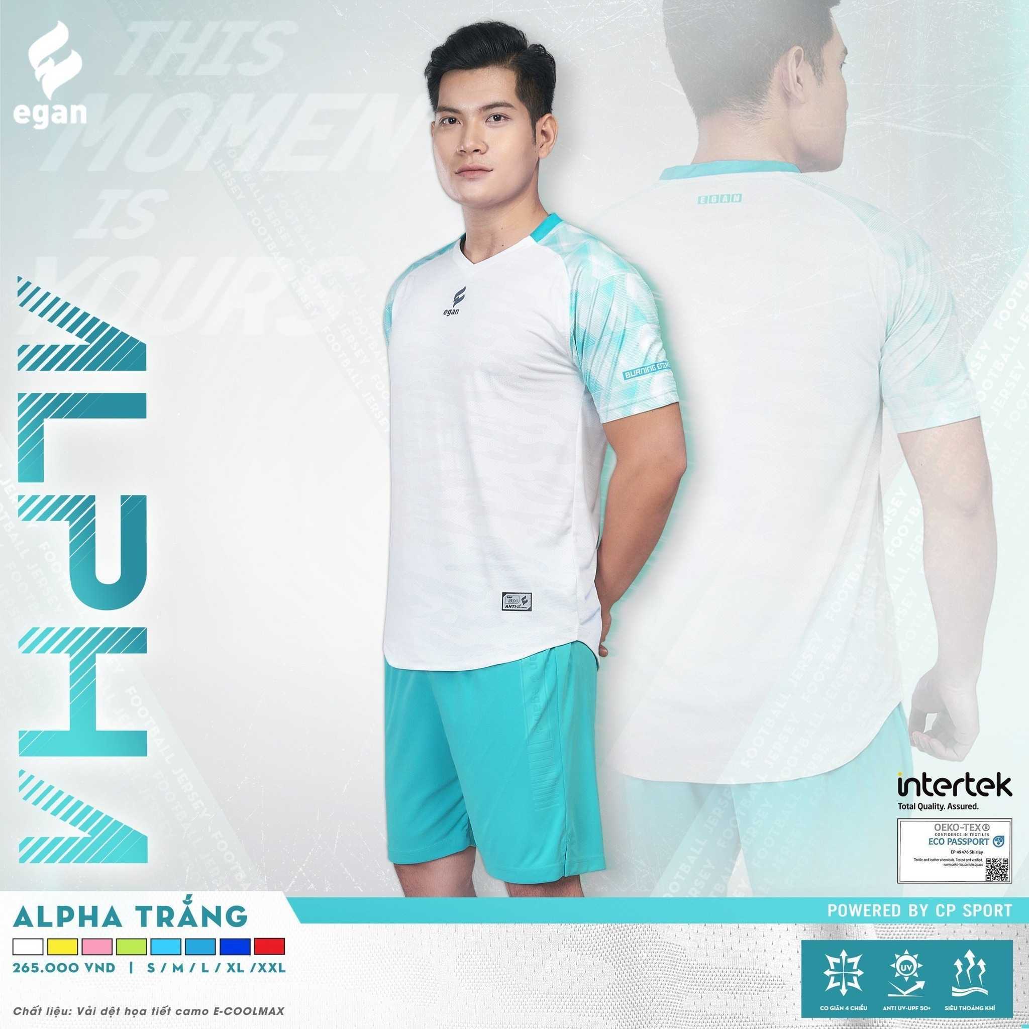 Bộ quần áo bóng đá Egan ALPHA vải thun E-coolmax chính hãng - Vin Sport