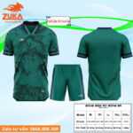 Bộ quần áo bóng đá thiết kế Zuka Native hoạ tiết đồi núi nhiều màu trắng xanh